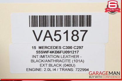 15-18 Mercedes W205 C300 GLC300 Steering Wheel Black w/ Paddle Shifters Assy OEM