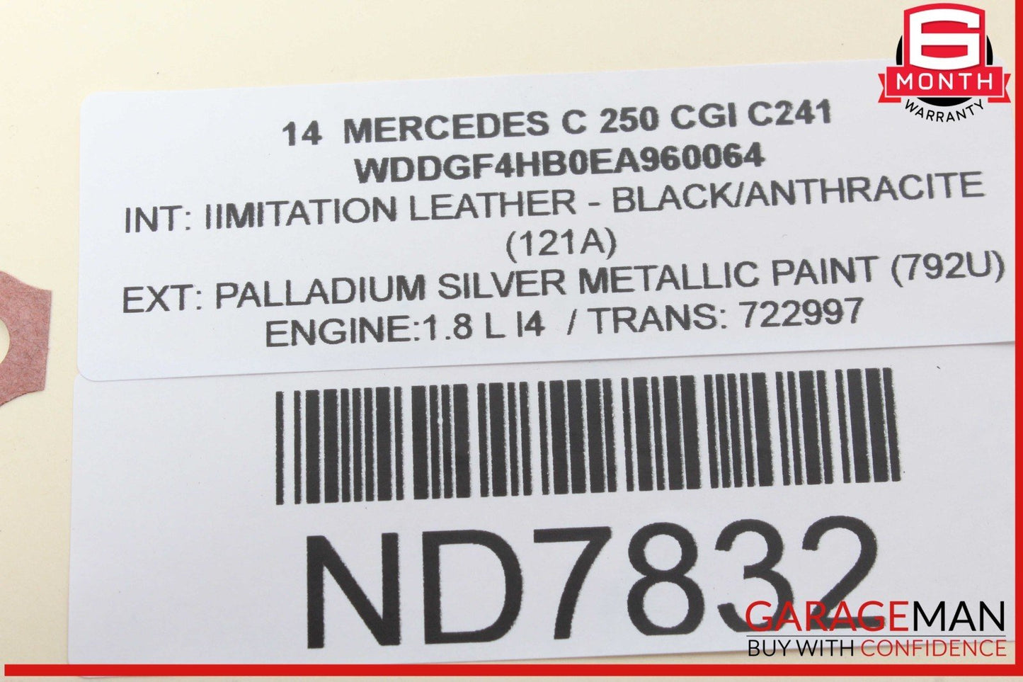 08-14 Mercedes W204 C250 CGI Rear Left & Right Shock Absorber Strut Set OEM