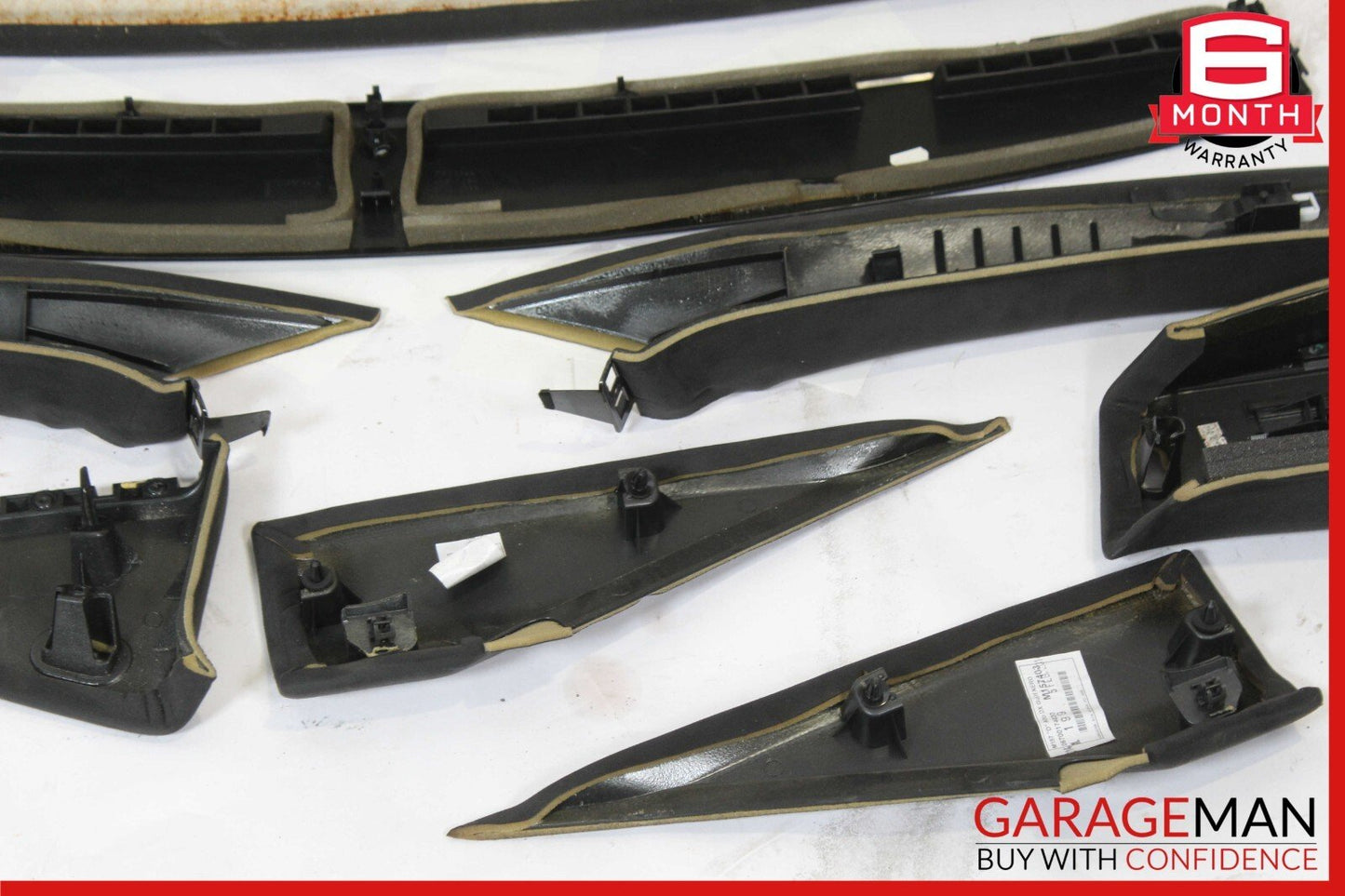 14-17 Maserati Ghibli Interior Roof Headliner Pillar Cover Set Trim Suede Assy