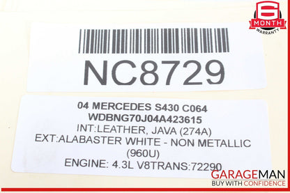 99-08 Mercedes W220 S430 S500 Right Side Engine Motor Rocker Arm 1130510308 OEM