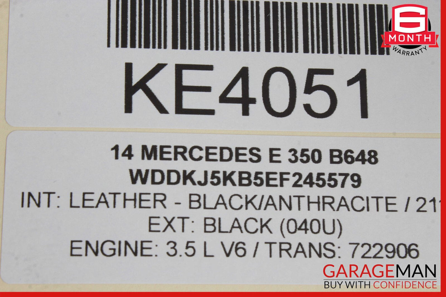 14-17 Mercedes W207 E350 E400 E550 Dashboard Glove Box Compartment Black OEM