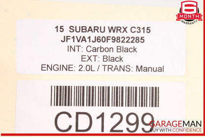 15-21 Subaru WRX Rear Left & Right Side Exhaust Muffler Tip Pipe Set of 2