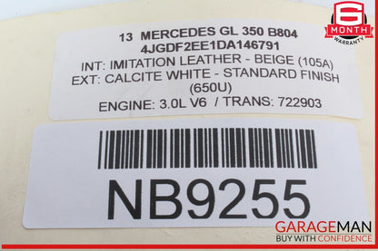 12-16 Mercedes X166 GL350 Front Right & Left Side Interior Roof Grab Handle