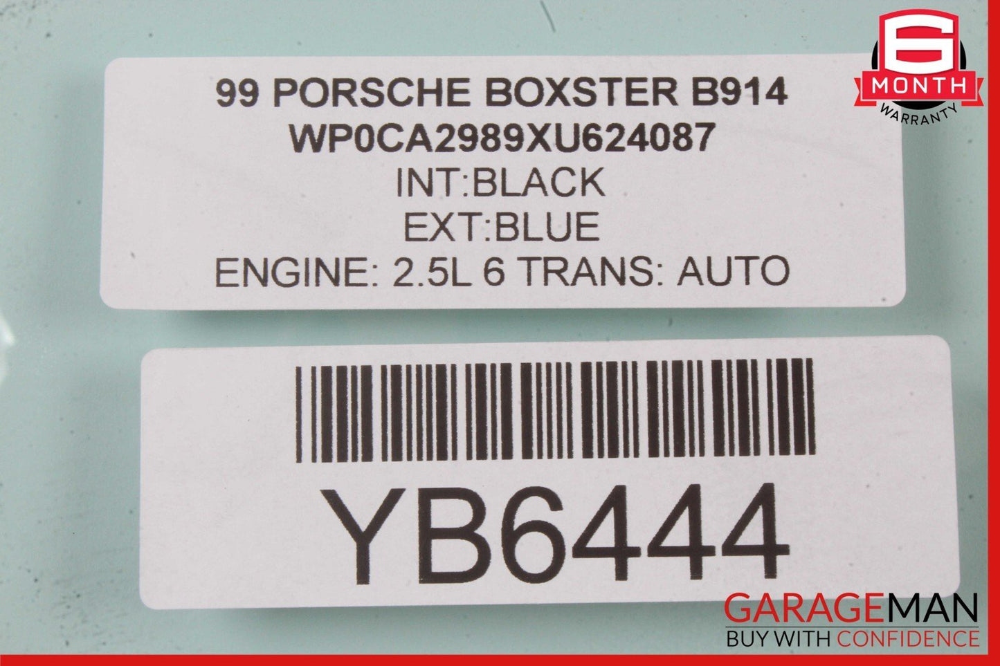 97-04 Porsche Boxster 986 Front Right Side Door Window Auto Glass OEM