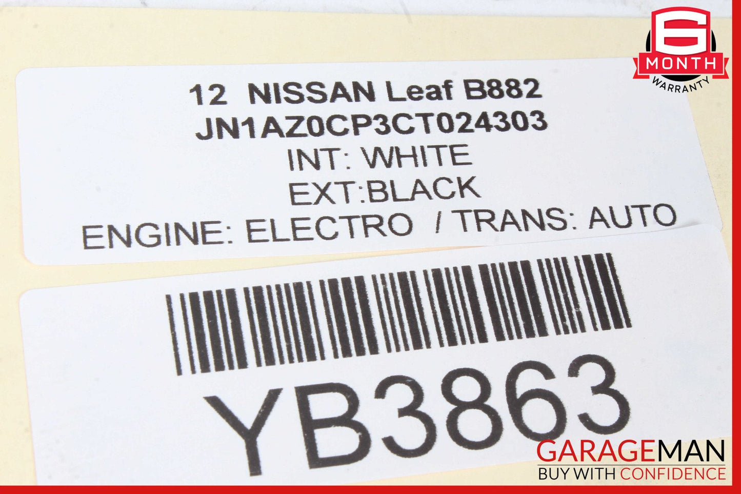 11-17 Nissan Leaf Front Right Headlight Lamp OEM