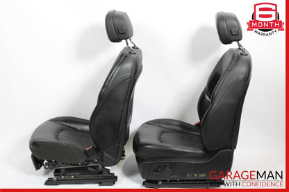14-17 Maserati Ghibli M157 Front Complete Seat Cushion Cover Assy Set Black OEM