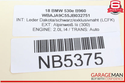 17-20 BMW 530E High Voltage Battery Cable Wiring 6823637 OEM