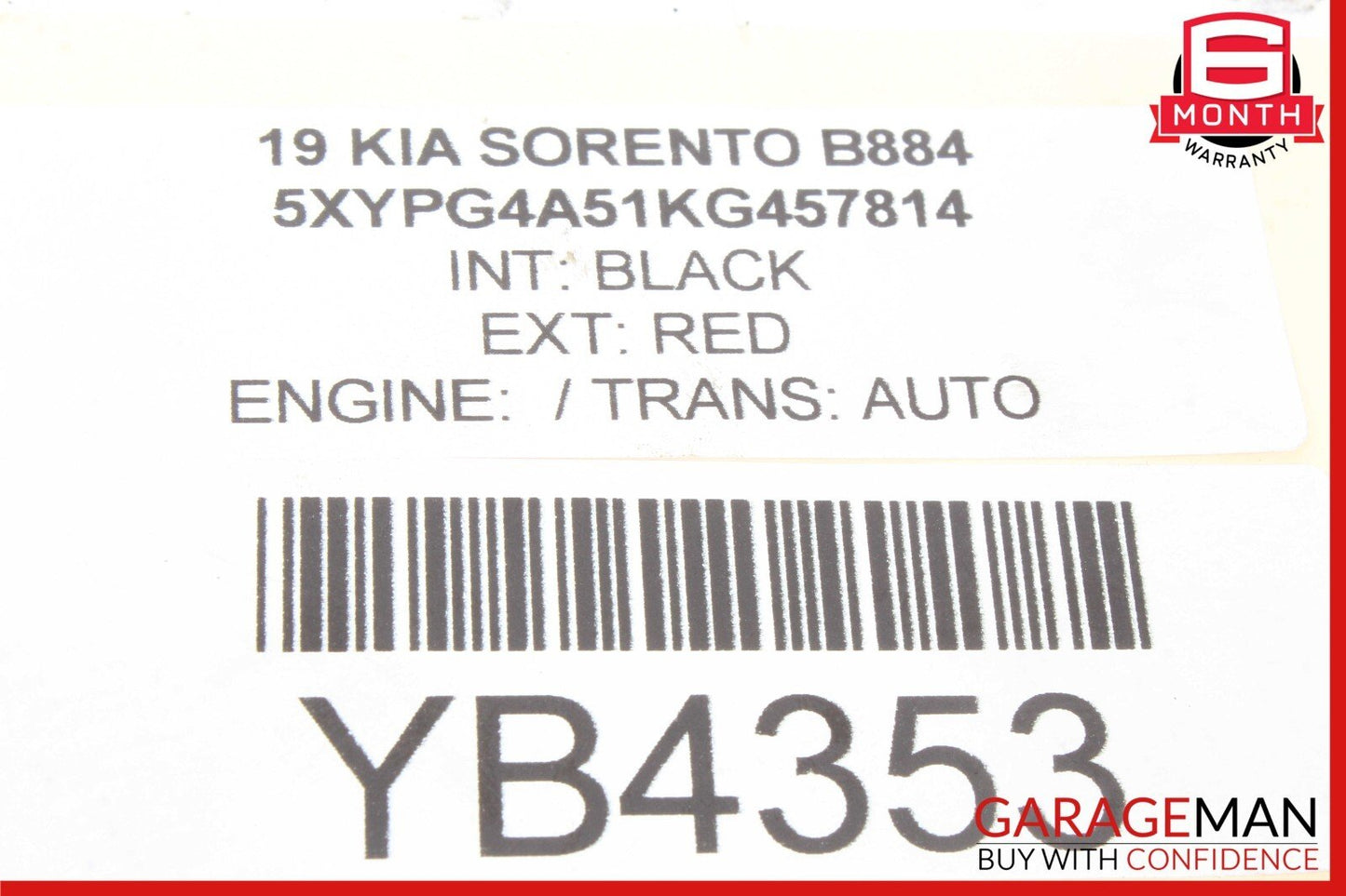 17-20 Kia Sorento Sedona Cadenza Left Driver Side Cylinder Head OEM