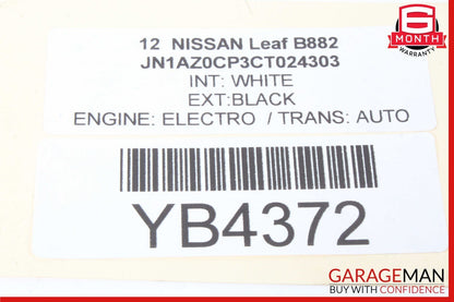 11-12 Nissan Leaf Front Charge Port Door Cover w/ Bracket Emblem & Latch OEM