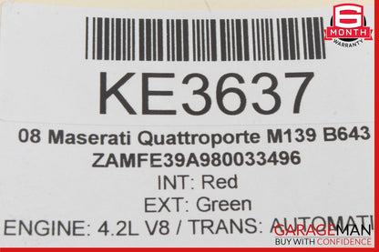 03-08 Maserati Quattroporte M139 Rear Center Console Arm Rest Armrest OEM