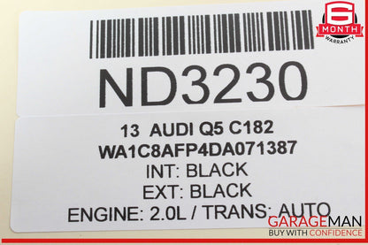 09-17 Audi Q5 Rear Left &  Rear Right Side Trunk Liftgate Support Cylinder OEM