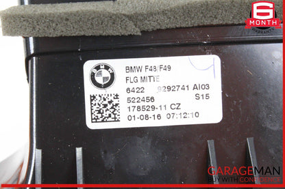 16-22 BMW X1 F48 X2 Front Center Dash Trim Cover w/ Air Vent & Hazard Light OEM