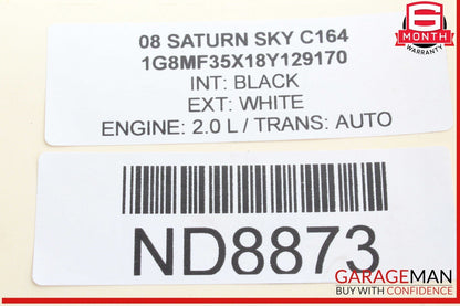 07-10 Saturn Sky Front Left and Front Right Side Brake Caliper Calipers Set OEM
