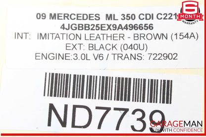 06-12 Mercedes W164 ML350 CDI Rear Left & Rear Right Side Shock Strut Absorber