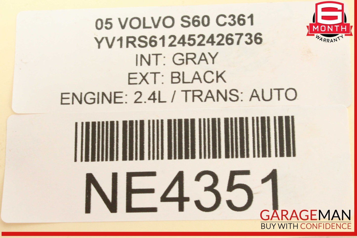 01â09 Volvo S60 S80 V70 XC70 Rear Left and Right Side Brake Caliper Set OEM