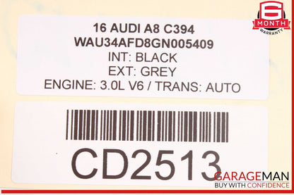 15-18 Audi A8 Rear Bumper Cover Assembly Grey 4H0807067E OEM