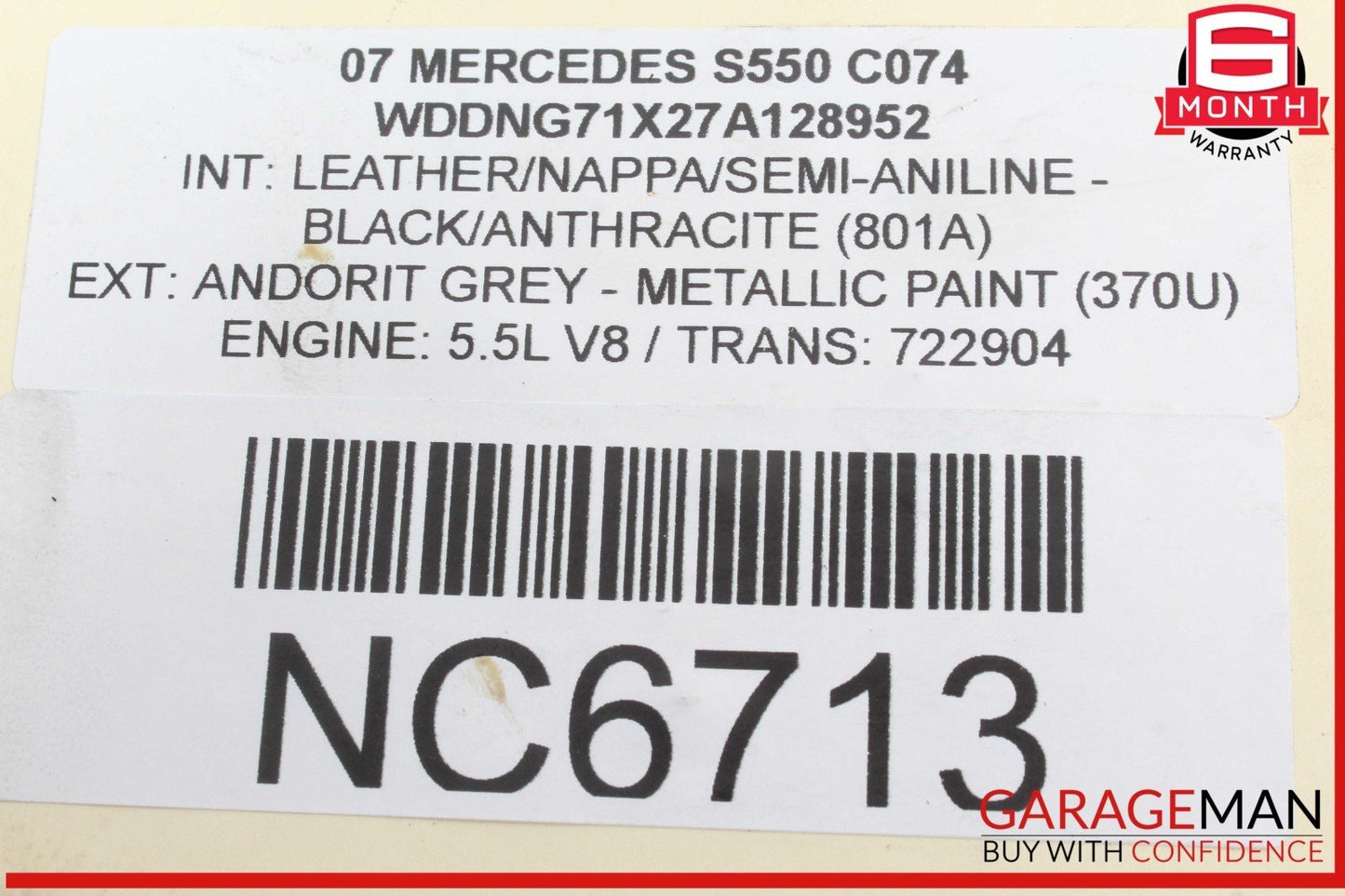 07-12 Mercedes W221 S550 CLS550 Right Engine Motor Cylinder Head M273 5.5 V8 OEM