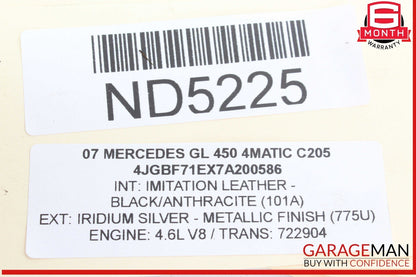 07-12 Mercedes X164 GL450 4MATIC Left Side Engine Cylinder Head Valve Cover OEM