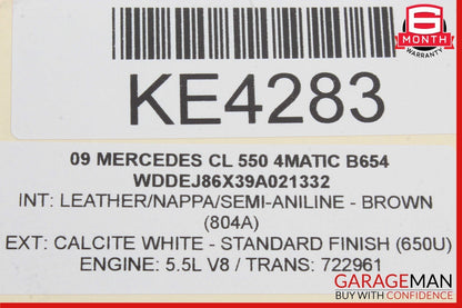 07-10 Mercedes W216 CL550 Front Left Side Interior Door Panel Trim Cover Assy