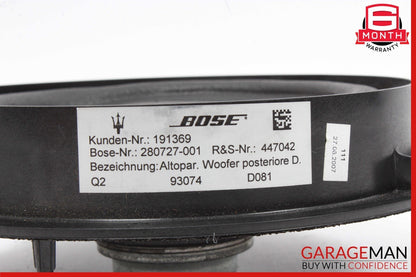 03-13 Maserati Quattroporte Audio Sound Speaker Rear Right & Left Side Set OEM