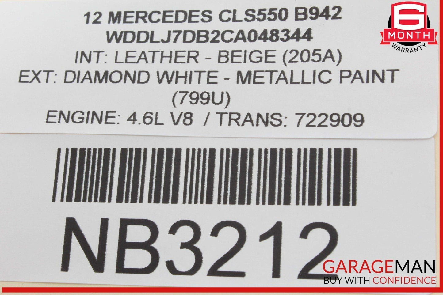 12-14 Mercedes W218 CLS550 CLS500 Rear Center Console Armrest Storage OEM