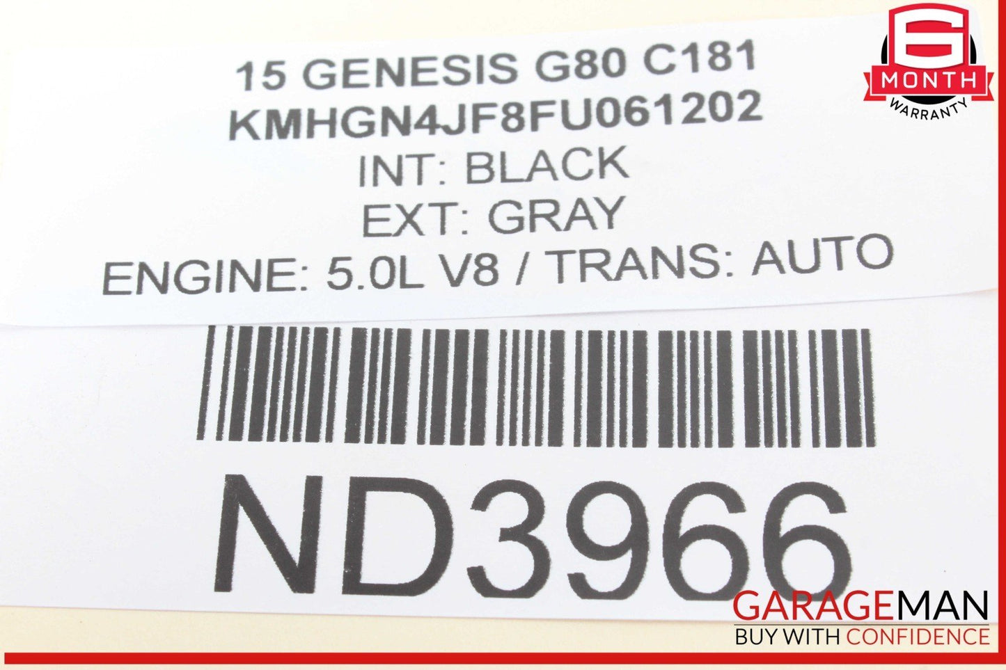 15-20 Hyundai Genesis G80 Air Intake Duct Tube Pipe Hose Assembly OEM