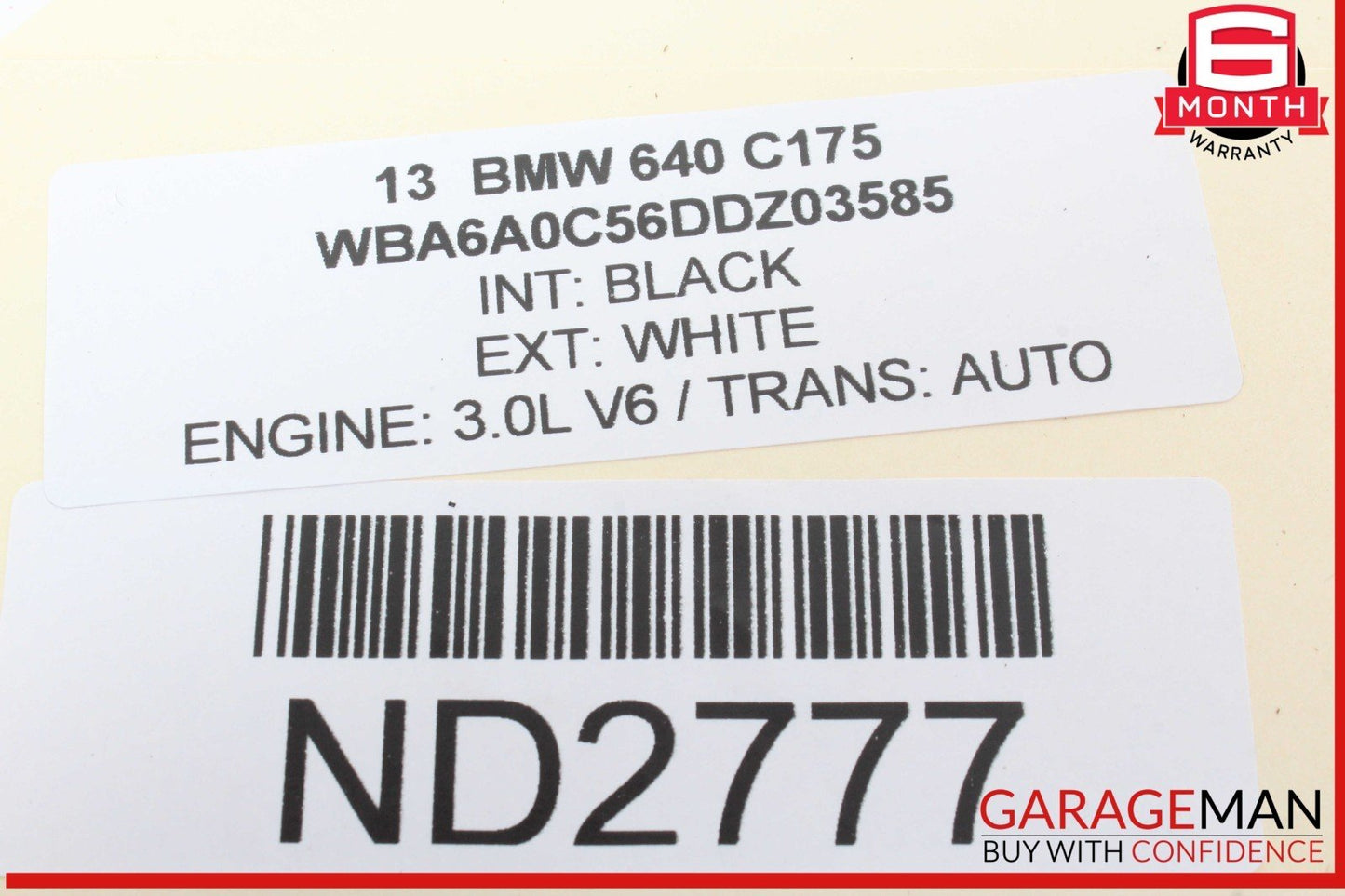 12-18 BMW 640i 650i Front Center Console Trim Panel Shifter Bezel Cup Holder OEM