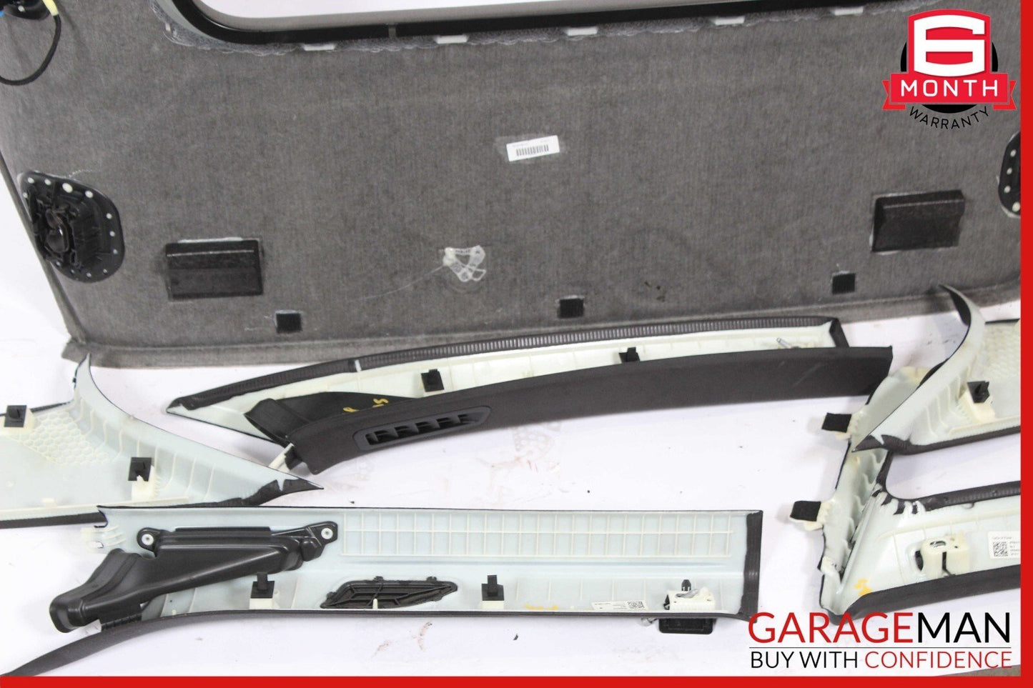 15-18 Porsche Macan 95B Headliner Pillar Trim Panel Cover Set Grey OEM
