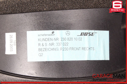03-08 Mercedes R230 SL500 SL55 Left & Right Side Door Audio Speakers Set Bose