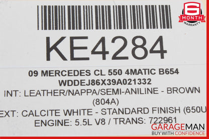 07-10 Mercedes W216 CL550 Front Right Side Interior Door Panel Trim Cover Assy
