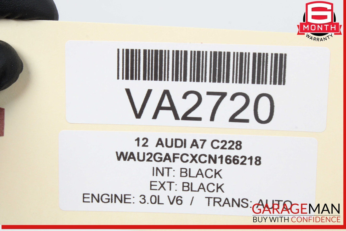 12-18 Audi A7 A6 Front Overhead Upper Interior Dome Light Lamp Black OEM