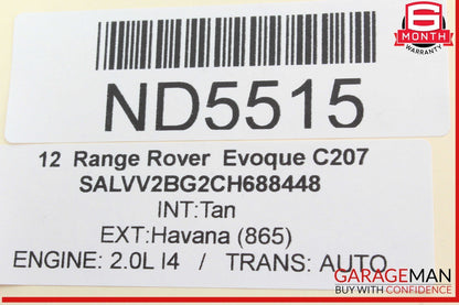 12-19 Range Rover Evoque Front Left and Right Hood Bonnet Lift Support Strut OEM