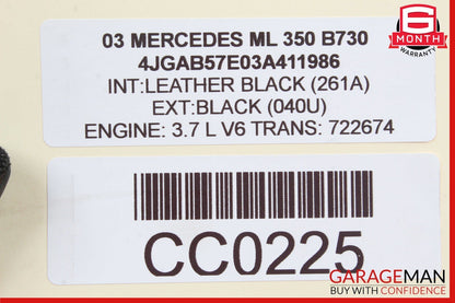 02-05 Mercedes W163 ML320 Front Right & Left Bose Audio Sound Speaker Set of 2