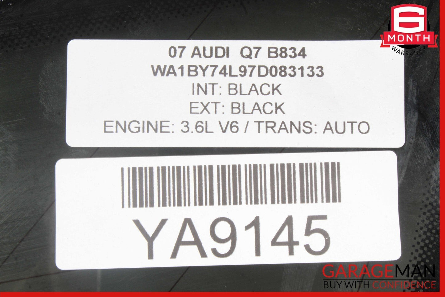 07-15 Audi Q7 Right Passenger Side Quarter Window Glass OEM