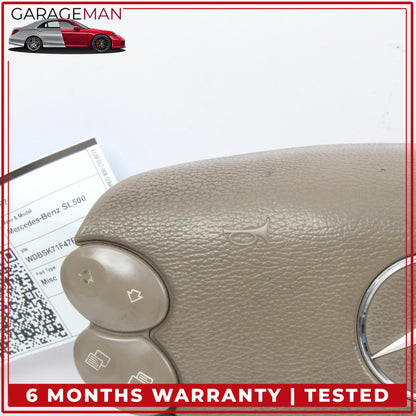 2003-2012 Mercedes R230 SL500 Front Left Steering Wheel Airbag Air Bag Beige OEM