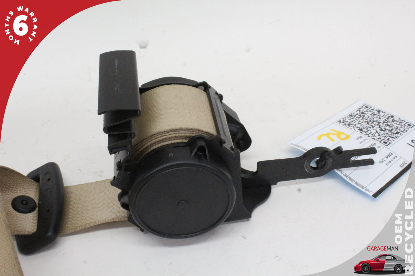 2012-2018 BMW 320i F30 Rear Left or Rear Right Side Seat Belt Beige 7310218 OEM
