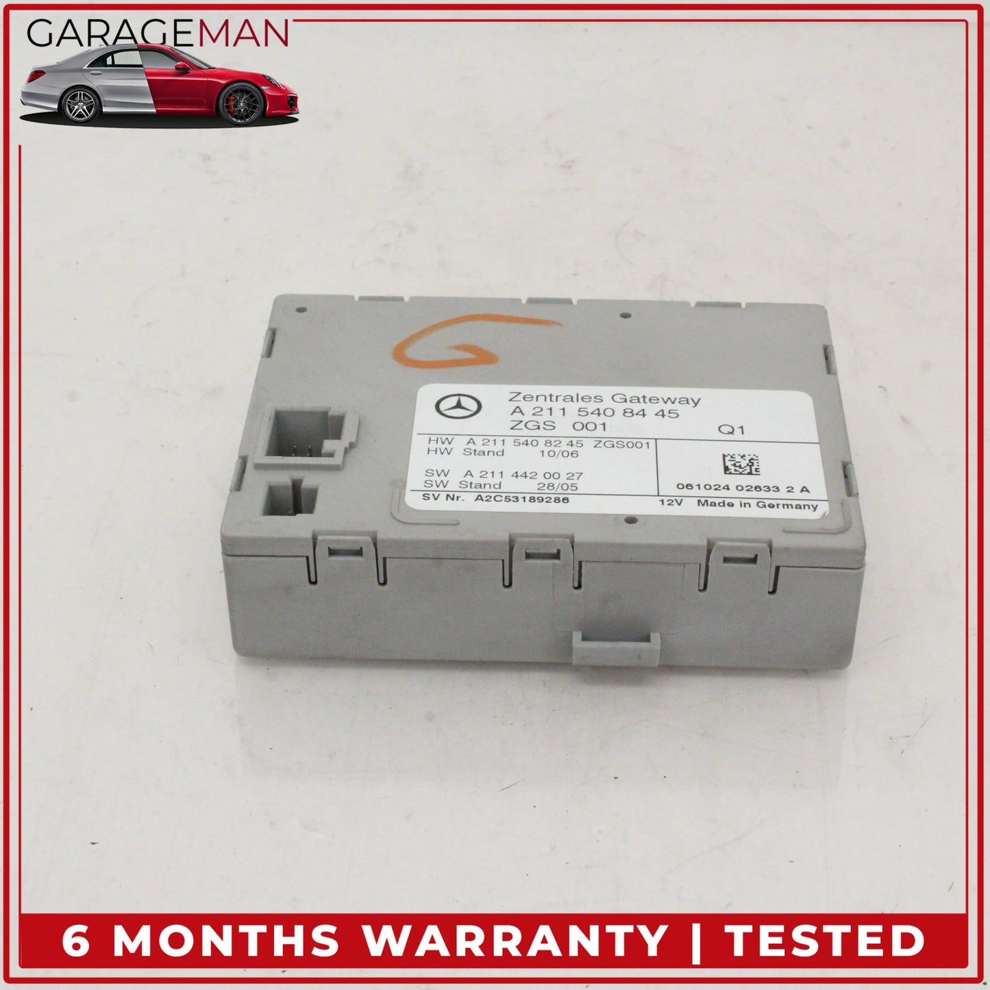 2001-2011 Mercedes W211 E350 Central Gateway Control Module Unit 2115408445 OEM