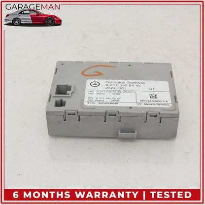 2001-2011 Mercedes W211 E350 Central Gateway Control Module Unit 2115408445 OEM