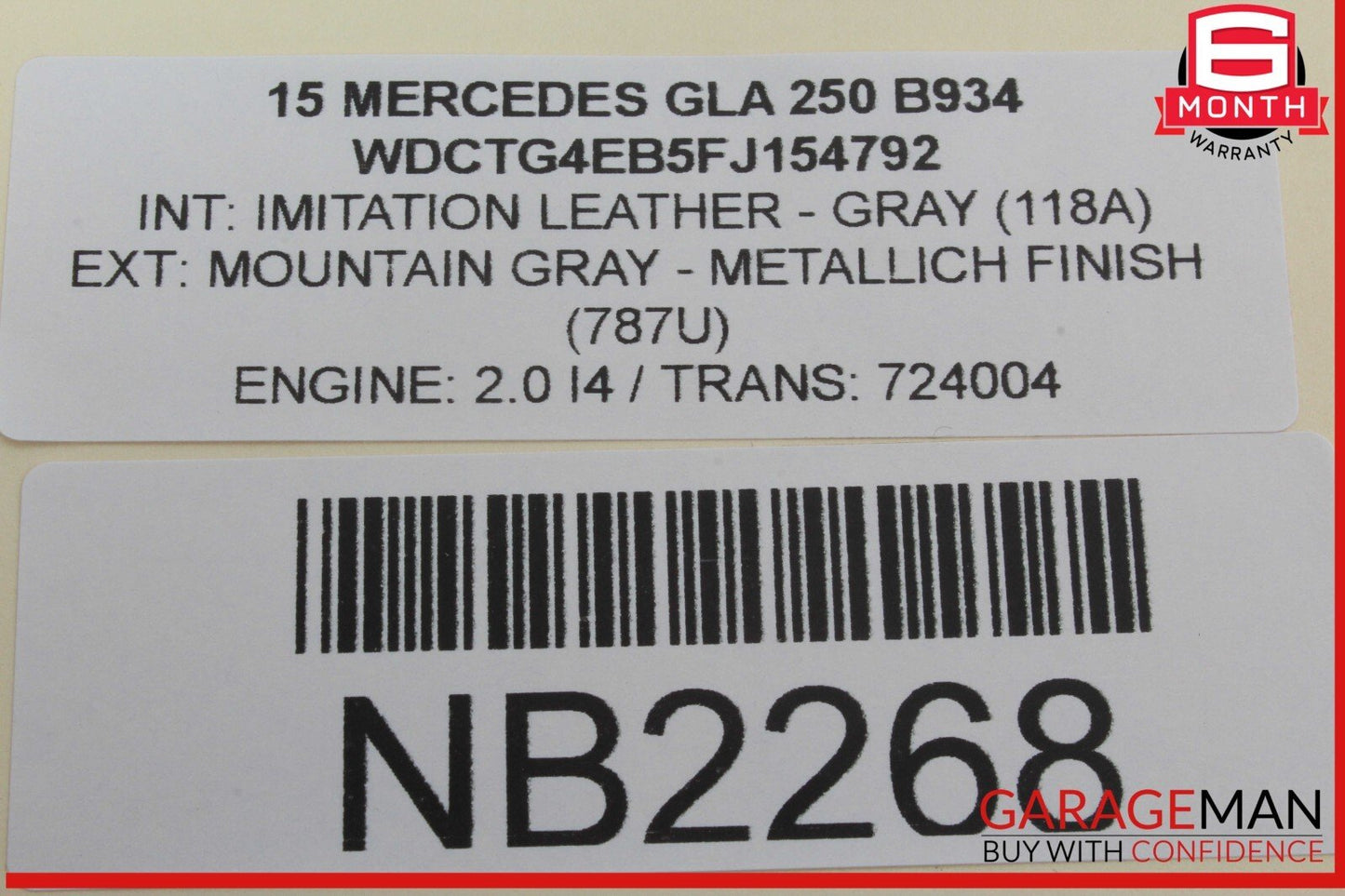15-20 Mercedes X156 GLA250 Front Right Passenger Side Dash Airbag Air Bag OEM