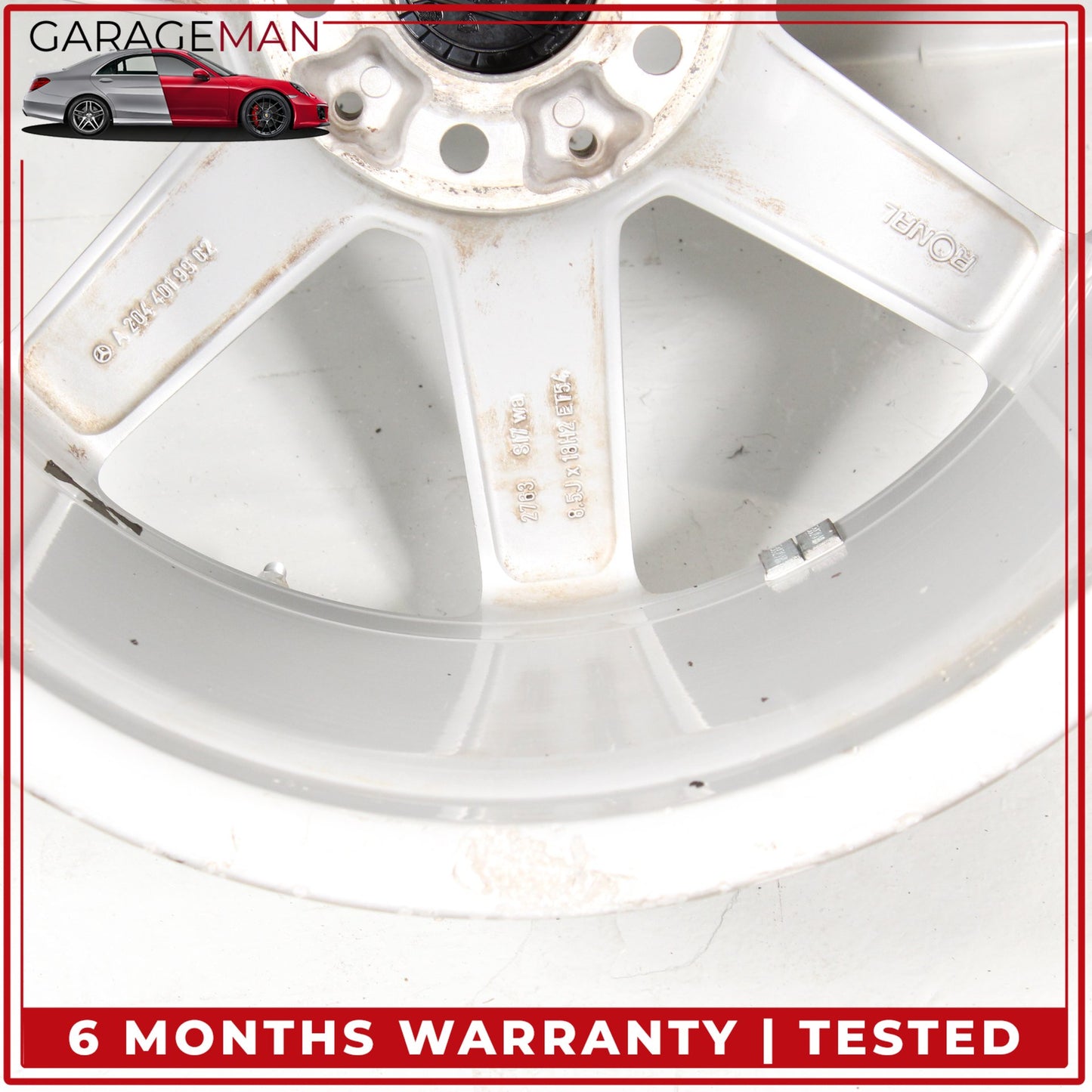 2012-2015 Mercedes W204 C250 Rear 7 Spoke Wheel Rim 8.5JX18H2ET54 2044019902 OEM