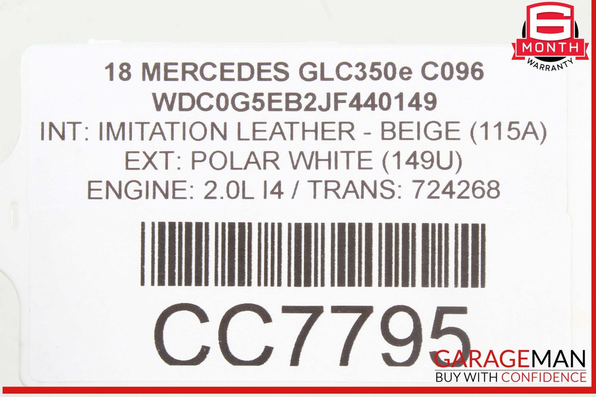 18-20 Mercedes X253 GLC350e Rear Bumper Trim Cover Assembly OEM