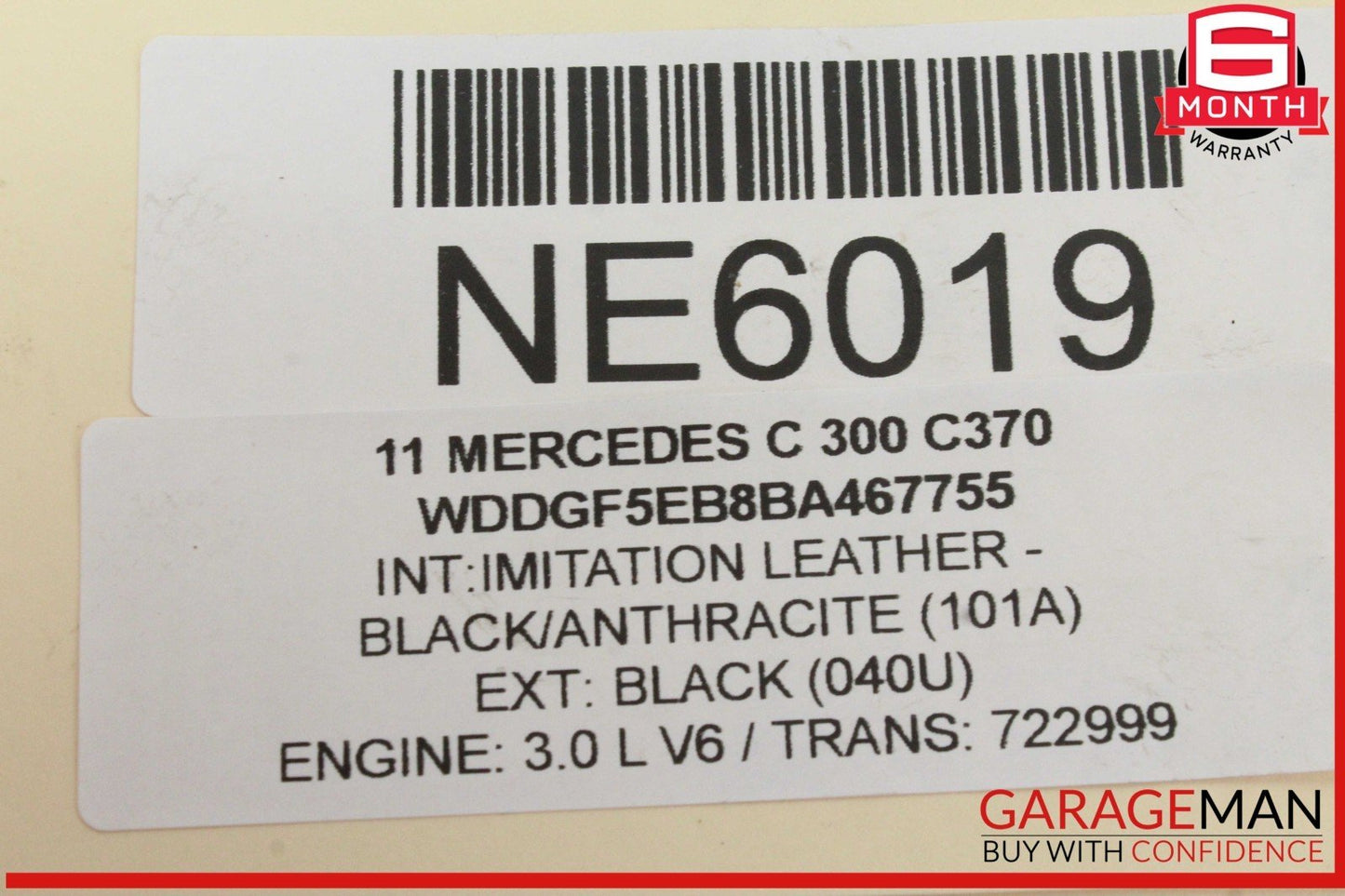 05-11 Mercedes W204 C300 Engine Upper Oil Sump Baffle Pan 2720142102 OEM