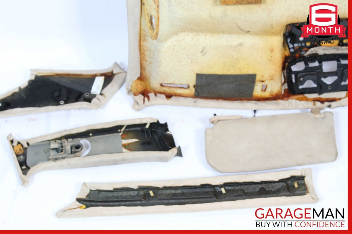 03-13 Maserati Quattroporte M139 Roof Headliner Pillar Sun Visor Set Trim Suede
