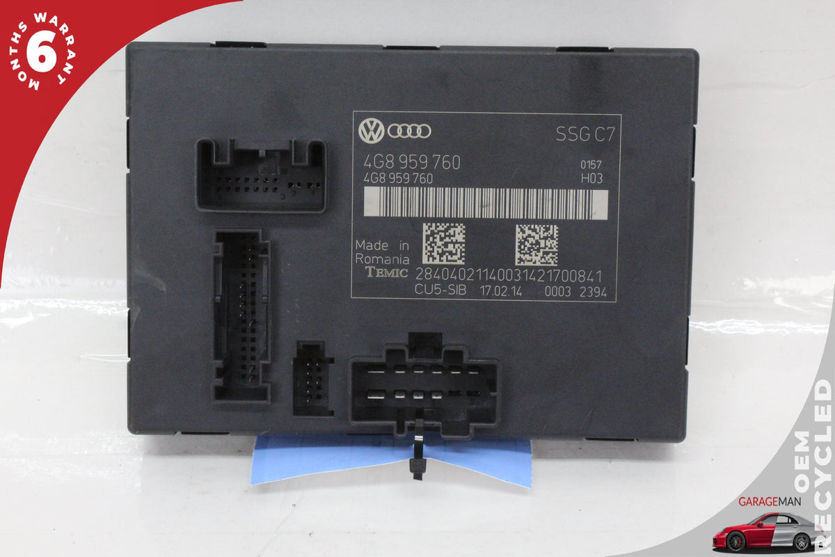 2012-2018 Audi A6 Sedan Front Left Seat Control Module 4G8959760A OEM