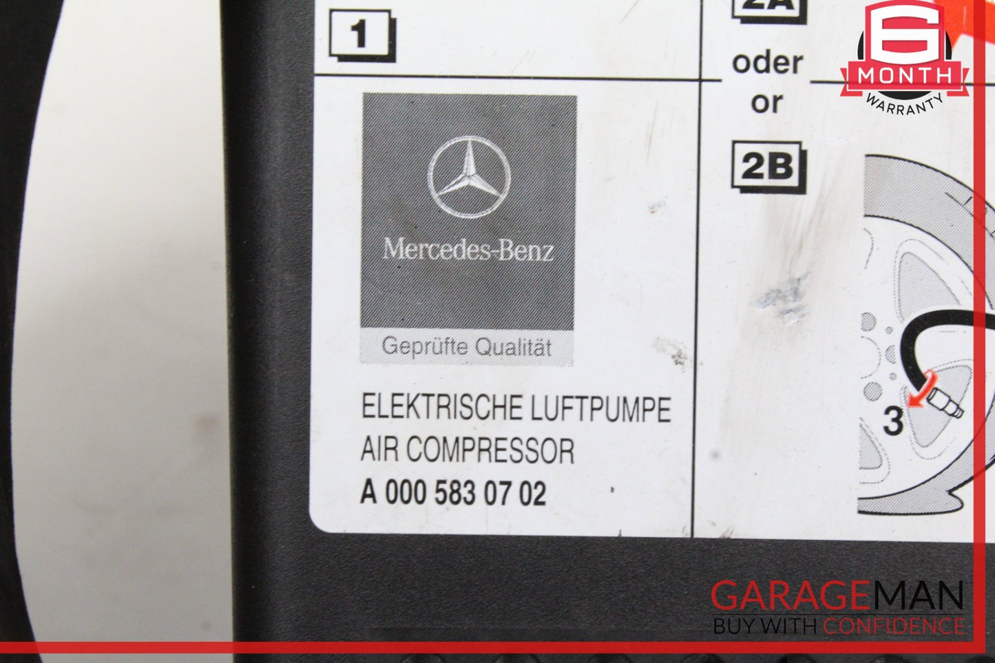2001-2012 Mercedes R230 SL550 SLK230 C320 Trunk Spare Tire Air Compressor OEM