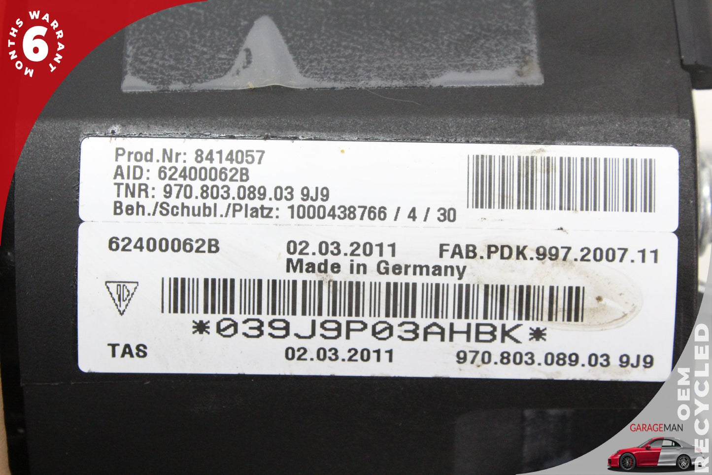 10-16 Porsche Panamera Sedan Steering Wheel Airbag 97080308903