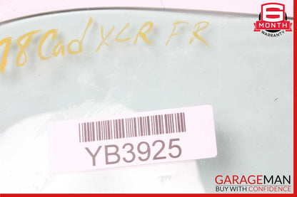 04-09 Cadillac XLR Front Right Side Door Window Glass OEM
