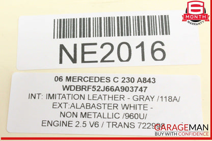 05-11 Mercedes W203 C230 Engine Upper Oil Sump Baffle Pan 2720140802 OEM