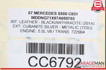 07-09 Mercedes W221 S550 S450 S600 AMG Sport Rear Exhaust Muffler Tips Set