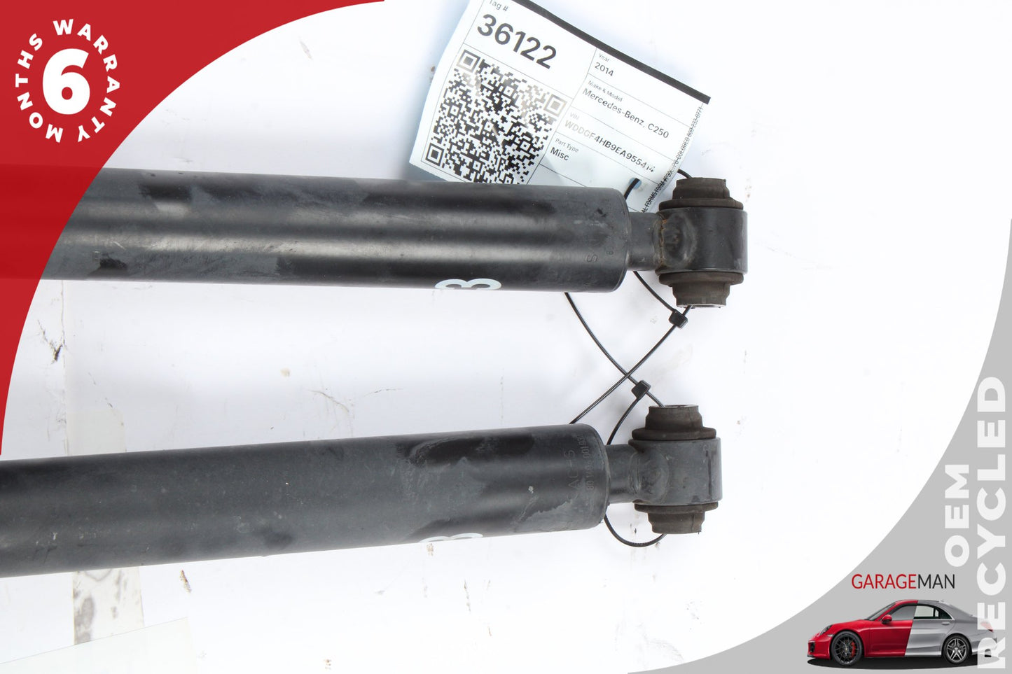 2008-2014 Mercedes W204 C250 Rear Left And Right Shock Strut Absorber Set OEM